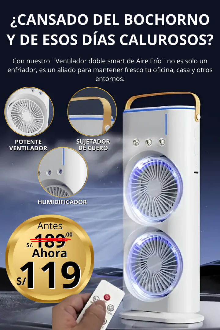 SMARTAIR - VENTILADOR DOBLE DE AIRE FRIO 2024